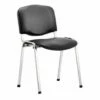 Pack Of 4 Summit Vinyl ISO Stacking Conference Chairs With Chrome Frame