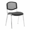 Pack Of 4 Summit Mesh ISO Stacking Conference Chairs With Chrome Frame