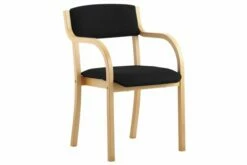 Linz Fabric Stacking Armchair (Black)