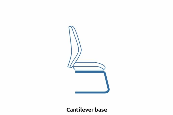 Crave White Bonded Leather Cantilever Chair - Image 2