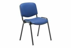 Pack Of 4 Scout Black Frame Vinyl Stacking Conference Chairs