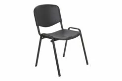 Pack Of 4 Scout Black Frame Polypropylene Stacking Conference Chairs