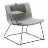 Heather Upholstered Lounge Chair With Writing Tablet