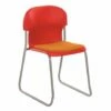 Metalliform Chair 2000 Upholstered Skid Base Classroom Chair With Seat Pad