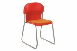 Metalliform Chair 2000 Upholstered Skid Base Classroom Chair With Seat Pad