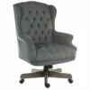 Chairman Executive Chair Grey Fabric