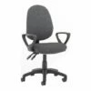 Lunar Plus 2 Lever Fabric High Back Operator Chair (Fixed Arms)