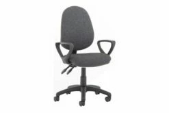 Lunar Plus 2 Lever Fabric High Back Operator Chair (Fixed Arms)