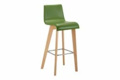 Cornell Upholstered High Dining Stool With Wooden Base