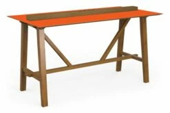 Faro Deluxe Power Ready Rectangular Poseur Table With Power Bar