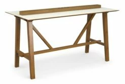 Faro Power Ready Rectangular Poseur Table With Power Bar