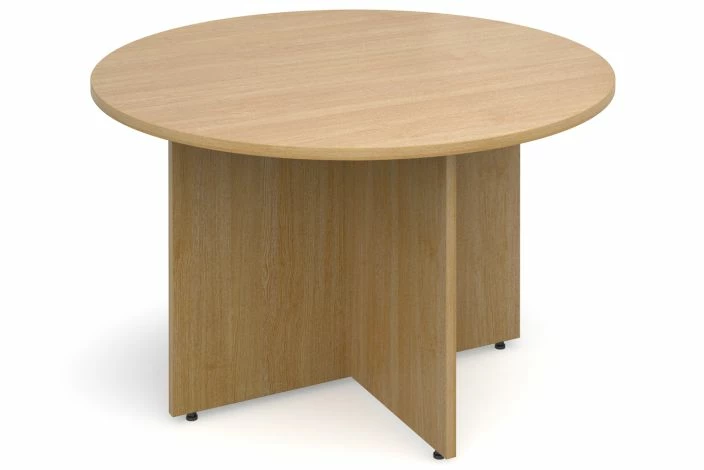 All Oak Circular Boardroom Table