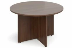 All Walnut Circular Boardroom Table