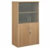 All Beech Glazed Top Cupboards