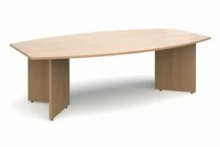 All Beech Boat Shaped Boardroom Table