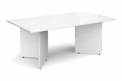 All White Rectangular Boardroom Tables