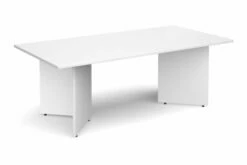 All White Premium Arrowhead Rectangular Boardroom Tables