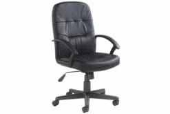 York High Back Leather Faced Executive Chair