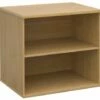 All Oak Desk End Bookcase