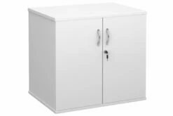 All White Premium Desk End Cupboard