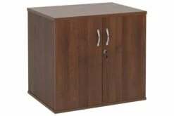 All Walnut Desk End Cupboard