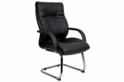 Dobson Leather Faced Cantilever Chair