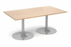 Trumpet Base Rectangular Boardroom Table