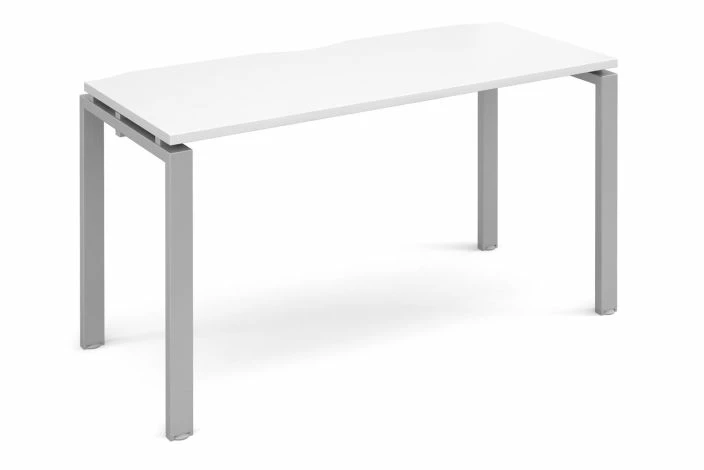 Prime Single Bench Narrow Desk (Silver Legs) - Image 2