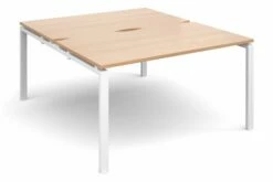 Prime Back To Back Single Bench Desk (White Legs)