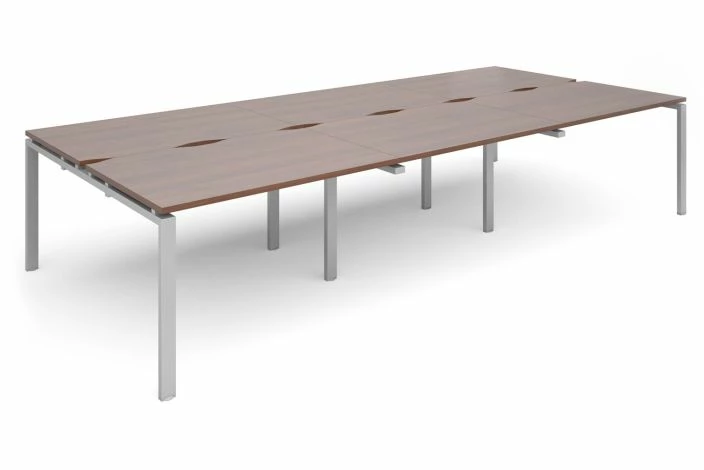 Prime Back To Back Triple Bench Desk (Silver Legs) - Image 3
