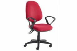Vantage Deluxe High Back Fabric Operator Chair With Fixed Arms