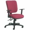 Polnoon High Back Fabric Operator Chair With Height Adjustable Arms
