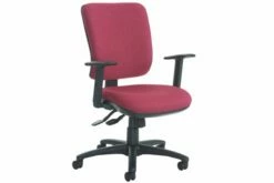 Polnoon High Back Fabric Operator Chair With Height Adjustable Arms