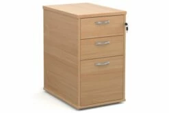 All Beech Desk High Pedestal