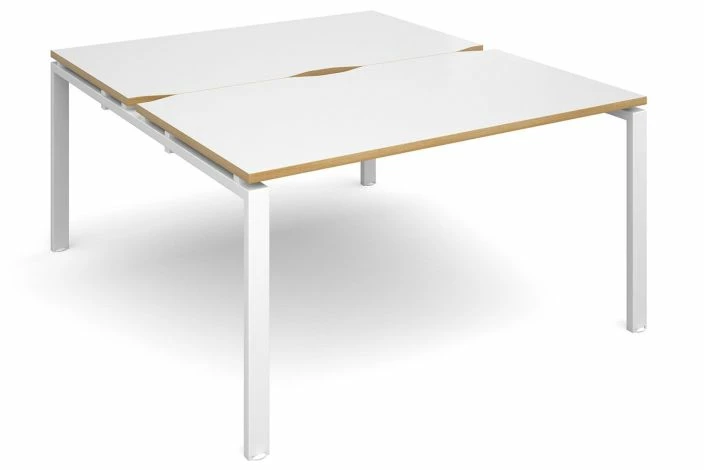 Prime Back To Back Starter Bench Desk (White Legs) - Image 2