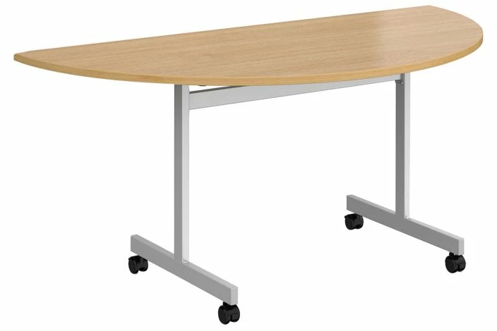 Foxham Semi Circular Flip Top Meeting Mobile Tables - Image 3