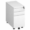 Steel 3 Drawer Narrow Under Desk Pedestal