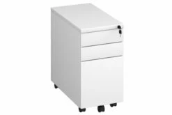 Steel 3 Drawer Narrow Under Desk Pedestal