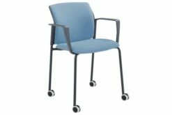 Yarra Mobile Chair With Arms (Black Frame)