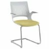 Bourke Cantilever Chair With Chrome Frame And Grey Shell