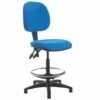 Point Medium Back Fabric Draughtsman Chair No Arms