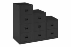All Black Metal Filing Cabinet