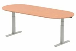 Vitali Sit & Stand Boardroom Table (Silver Legs)