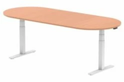 Vitali Sit & Stand Boardroom Table (White Legs)