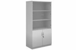 All White Premium Systems High Capacity Glazed Top Cupboards