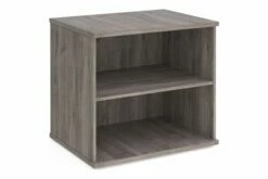 All Grey Oak Desk End Bookcase