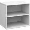All White 1 Shelf Bookcase