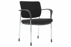 Arda Fabric Stacking Conference Chair (Chrome Frame)