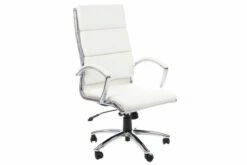 Andorra High Back Leather Faced Executive Chair (White)