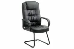 Muscat Leather Faced Cantilever Chair